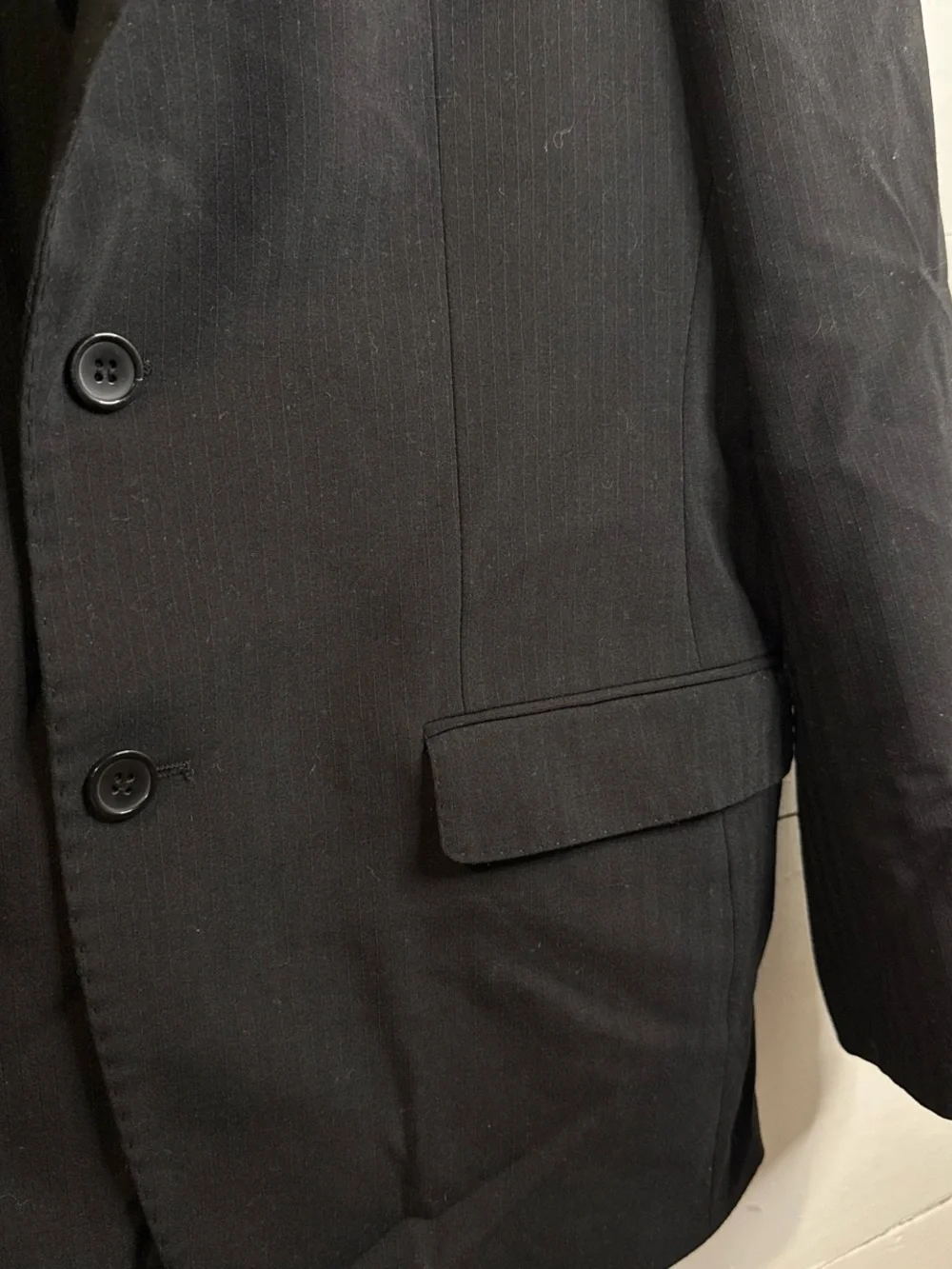 Massimo Dutti Black Men's Two-Button Sport Coat